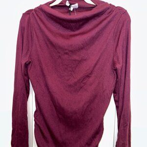 Michael Stars Nichole Top Ultra Rib In Auburn